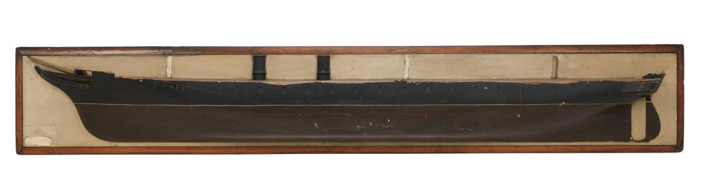 Detail of Half block design model of HMS 'Warrior' (1860), scale 1:48 by unknown
