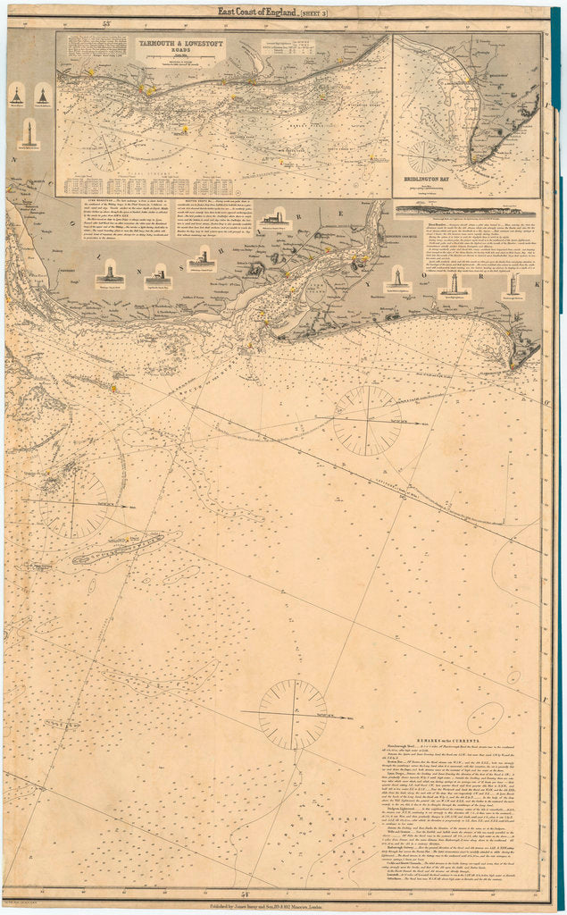 Detail of England East Coast. Sheet 3 by James Imray & Son