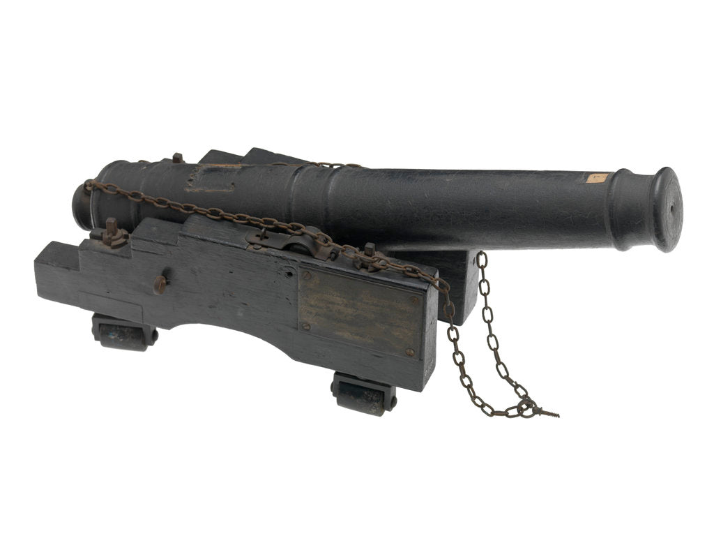 Detail of Ordnance model; Gun model by unknown