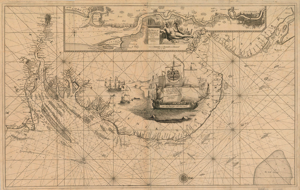 Detail of Chart of River Thames from London to the Buoy of the Noure by unknown