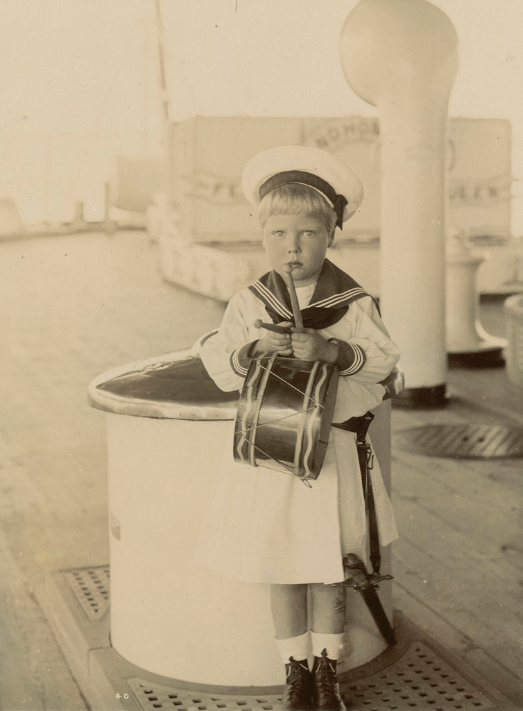Detail of Edward VIII as a child, aboard HMS 'Crescent', June-August 1898 by unknown