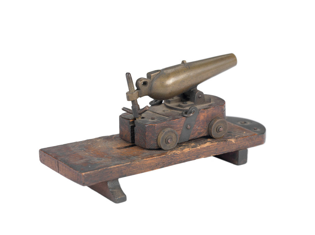 Detail of Ordnance model; Gun model by unknown