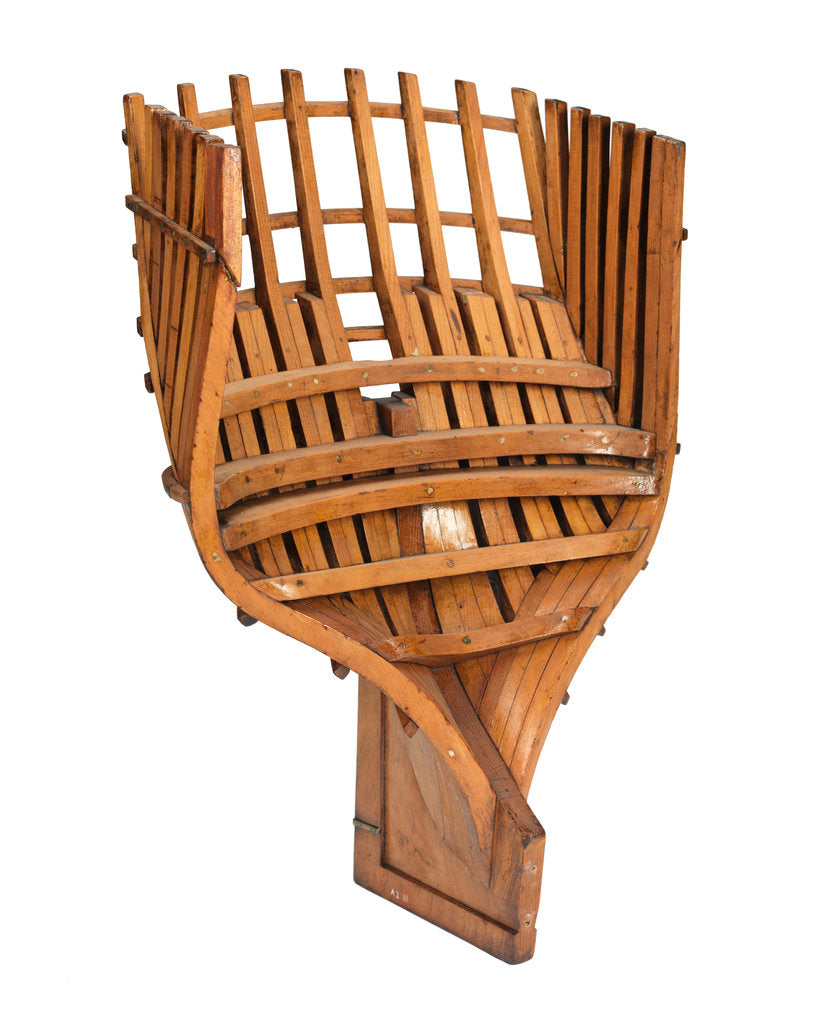 Detail of Frame model; Sectional model; Square stern by Unknown