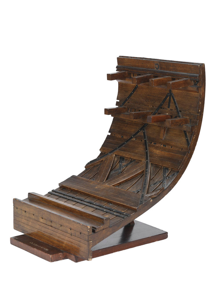 Detail of Sectional model; Plank-on-frame by Unknown