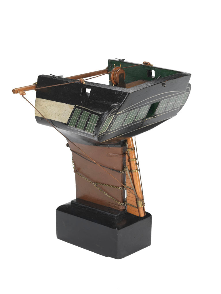 Detail of Sectional model; Stern model by Unknown