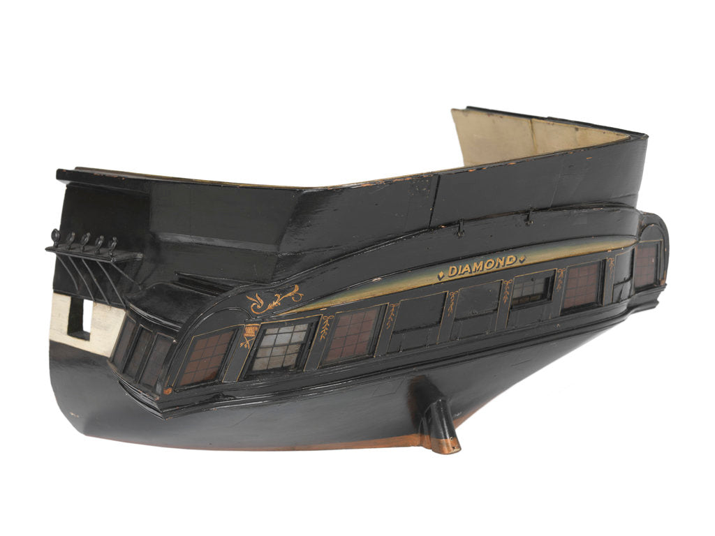 Detail of Sectional model; Waterline model; Stern model by Unknown
