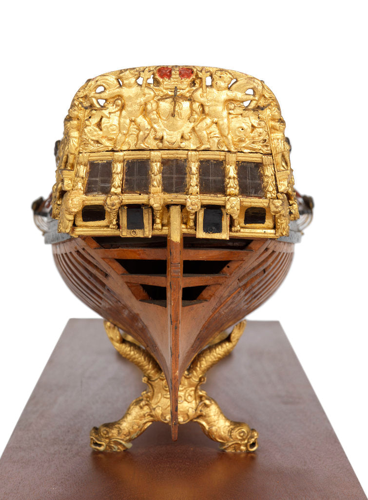 Detail of Model of the 'Rose' (1706), warship, sixth rate, sloop, 20 guns by unknown