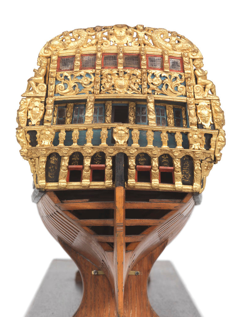 Detail of Contemporary full hull model of the 'Mordaunt' by unknown