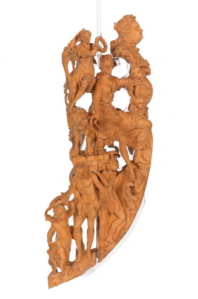 Detail of Figurehead model of First Rate 100-gun warship HMS 'Victory' (1765) by William Savage