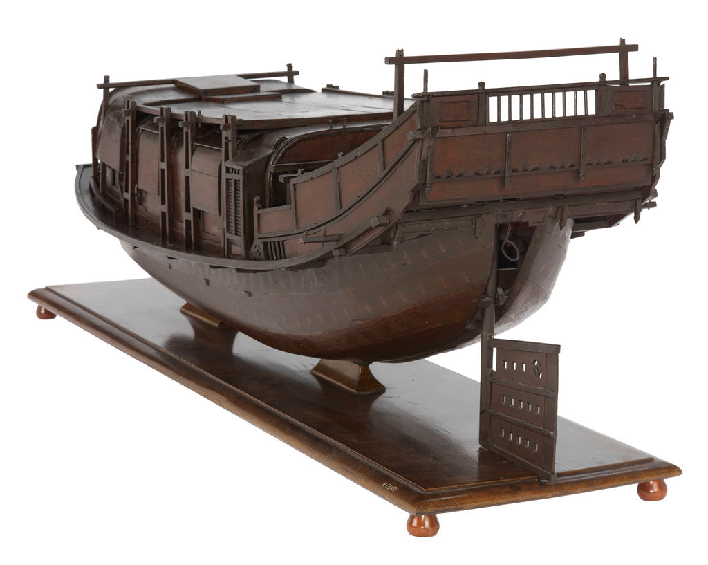 Detail of A Junk, passenger or cargo vessel by Unknown