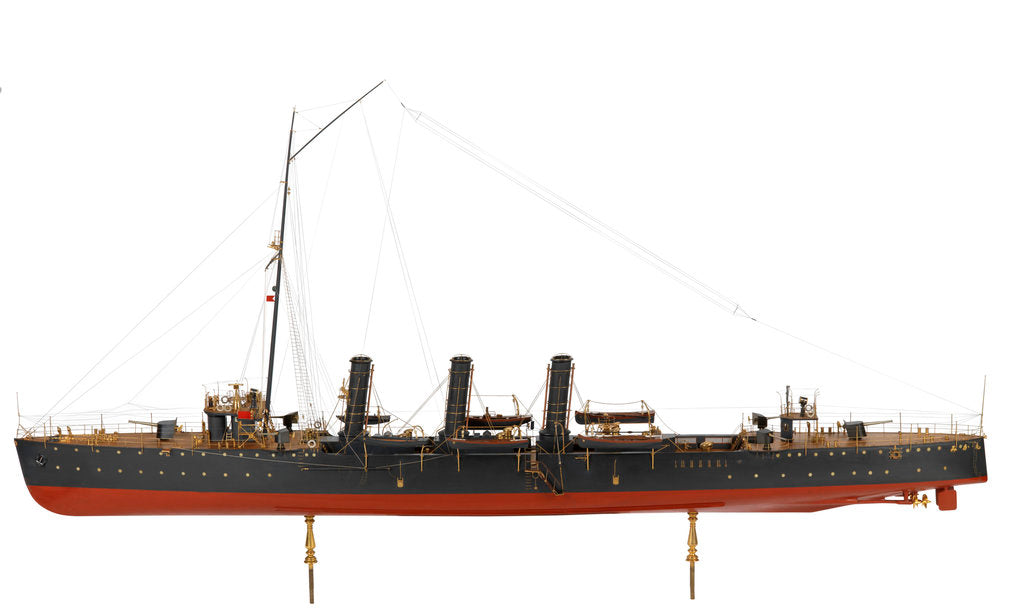 Detail of Warship and dispatch vessel 'Mogami' (1908) by Unknown