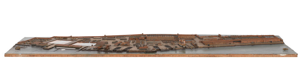 Detail of Topographical model of Chatham Dockyard, 1772-1774 by William Phillips