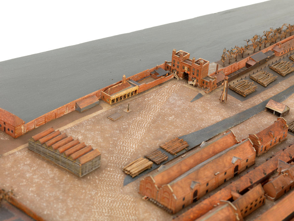 Detail of Topographical model of Chatham Dockyard, 1772-1774 by William Phillips