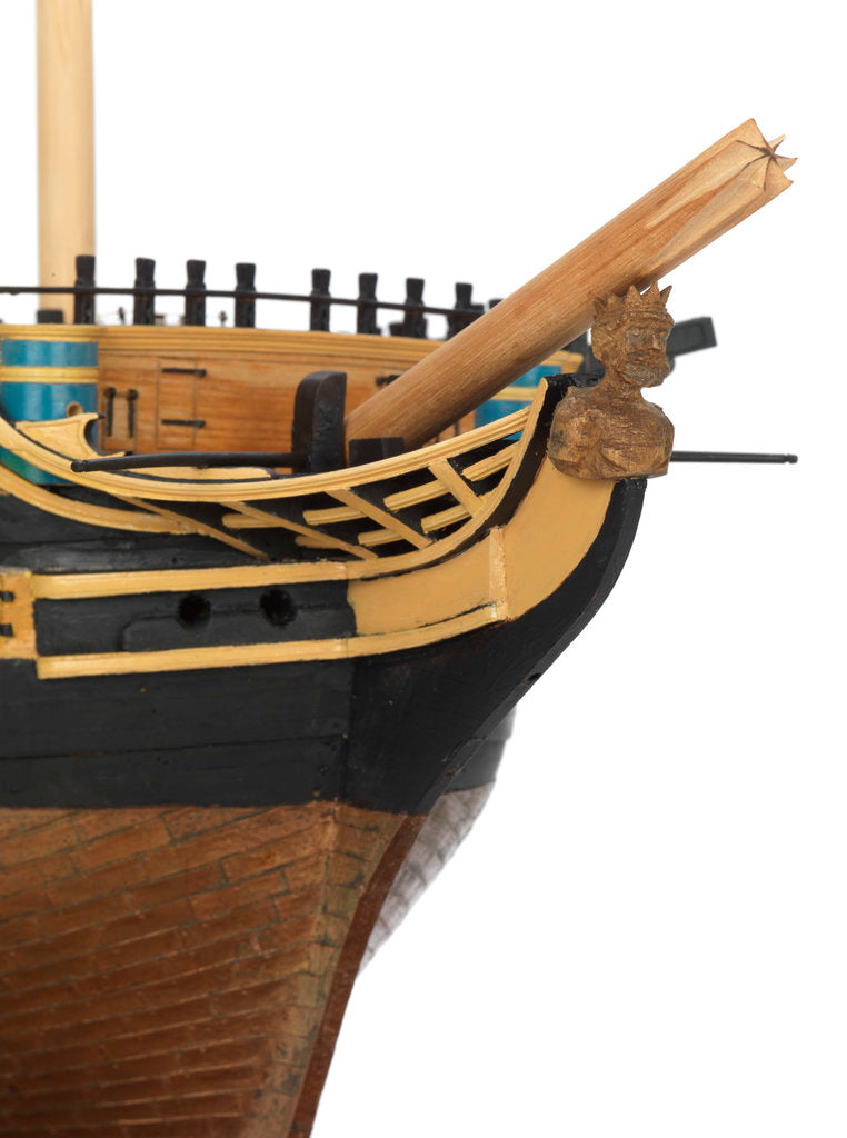 Detail of 80-gun two decker HMS 'Foudroyant' (1798) by Edgar Albert Benford