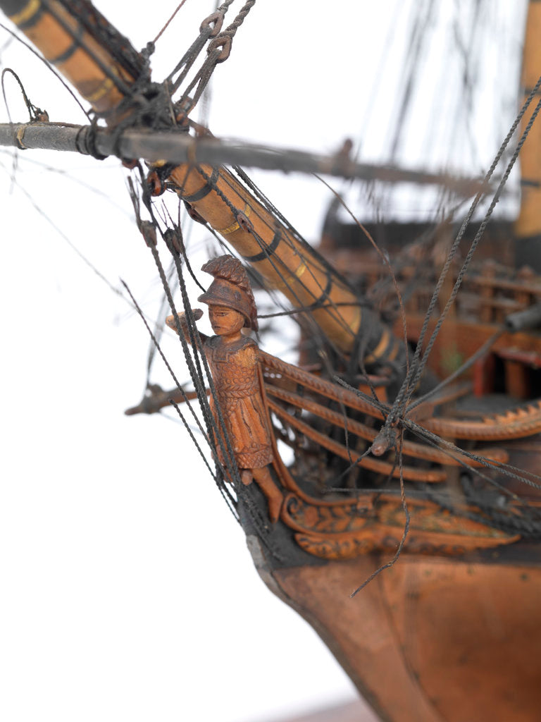 Detail of French warship, 80 guns by unknown