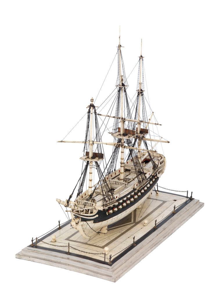 Detail of French warship by unknown
