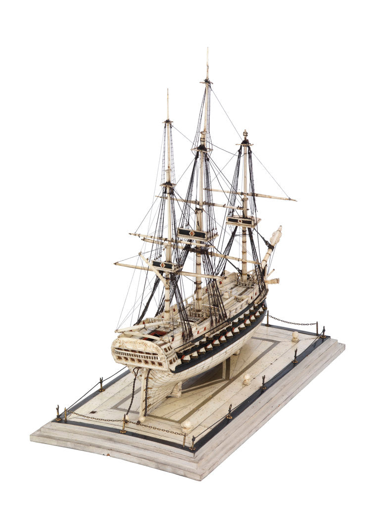 Detail of French warship by unknown