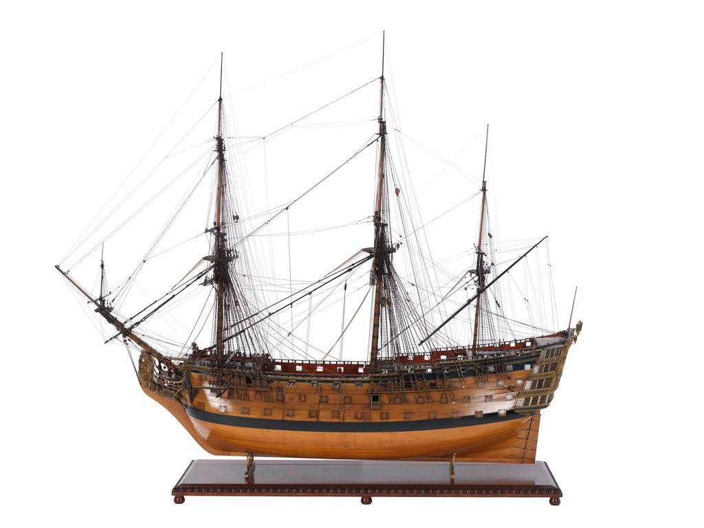 Detail of Model of First rate 100-gun warship 'Victory' (1737) by Unknown