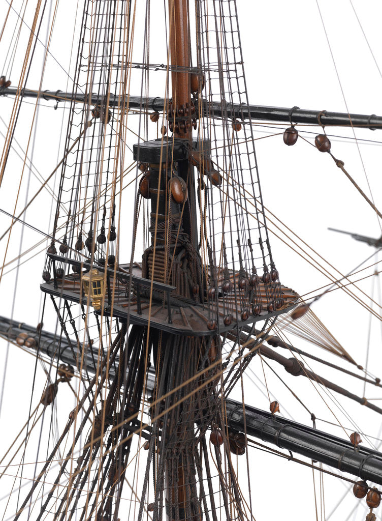 Detail of Model of First rate 100-gun warship 'Victory' (1737) by Unknown