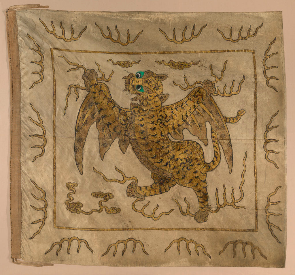 Detail of Imperial Chinese flag, 1857 by unknown