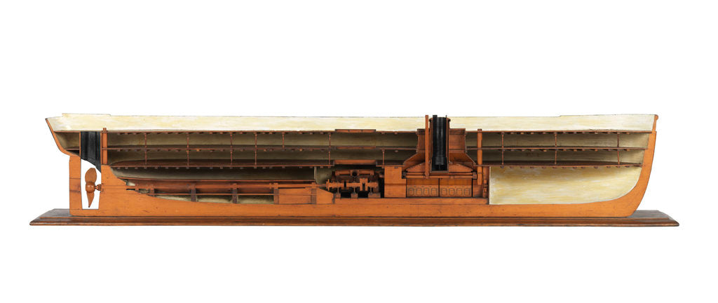 Detail of Warship; ironclad by Unknown