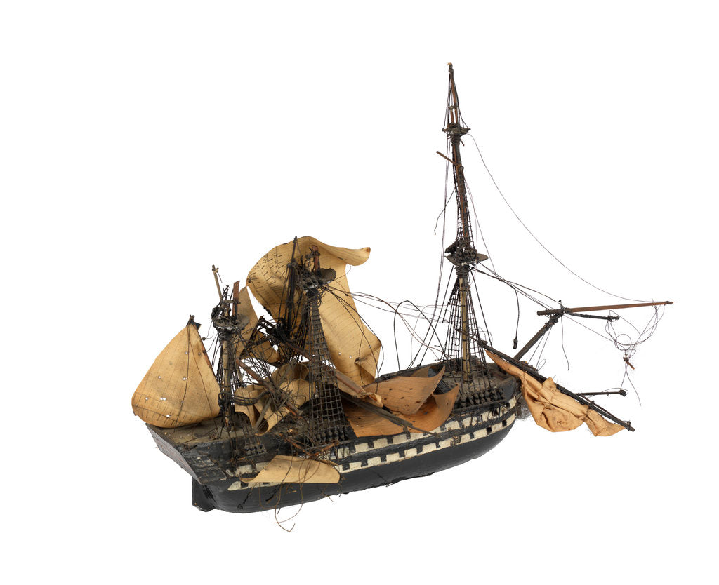 Detail of Warship; 80 guns by William Haines