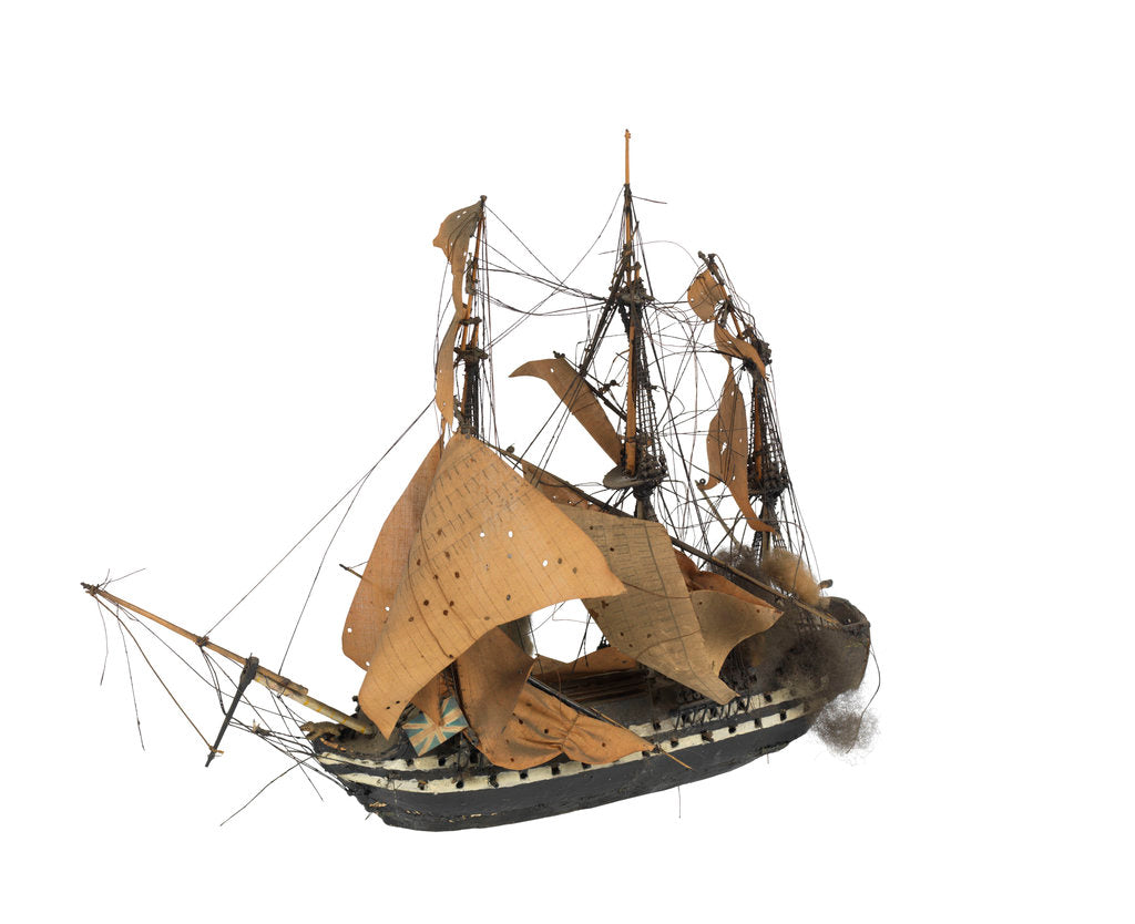 Detail of 'Leviathan'; warship; 74 guns; 3rd rate by William Haines