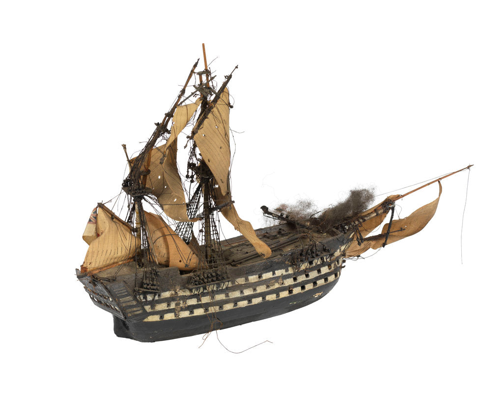 Detail of 'Temeraire'; warship; 98 guns by William Haines