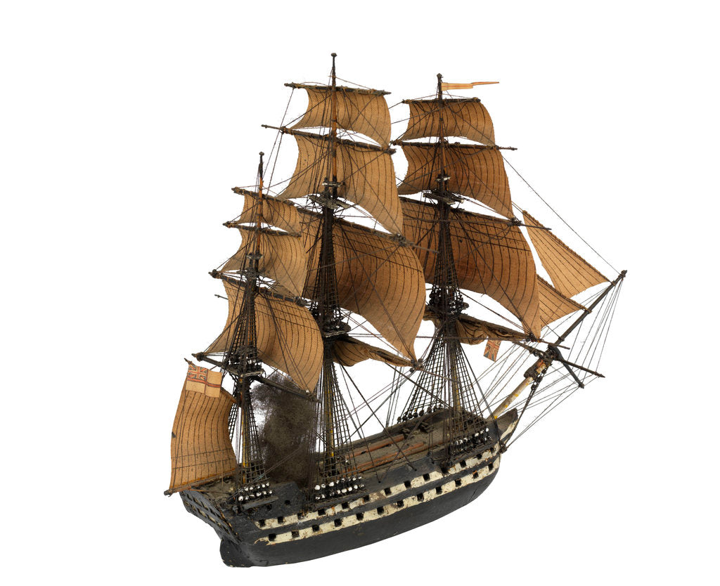 Detail of Warship; 74 guns; 3rd rate by William Haines