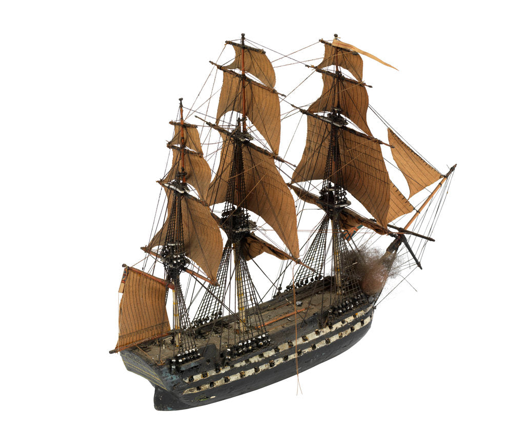 Detail of Warship; 74 guns; 3rd rate by William Haines