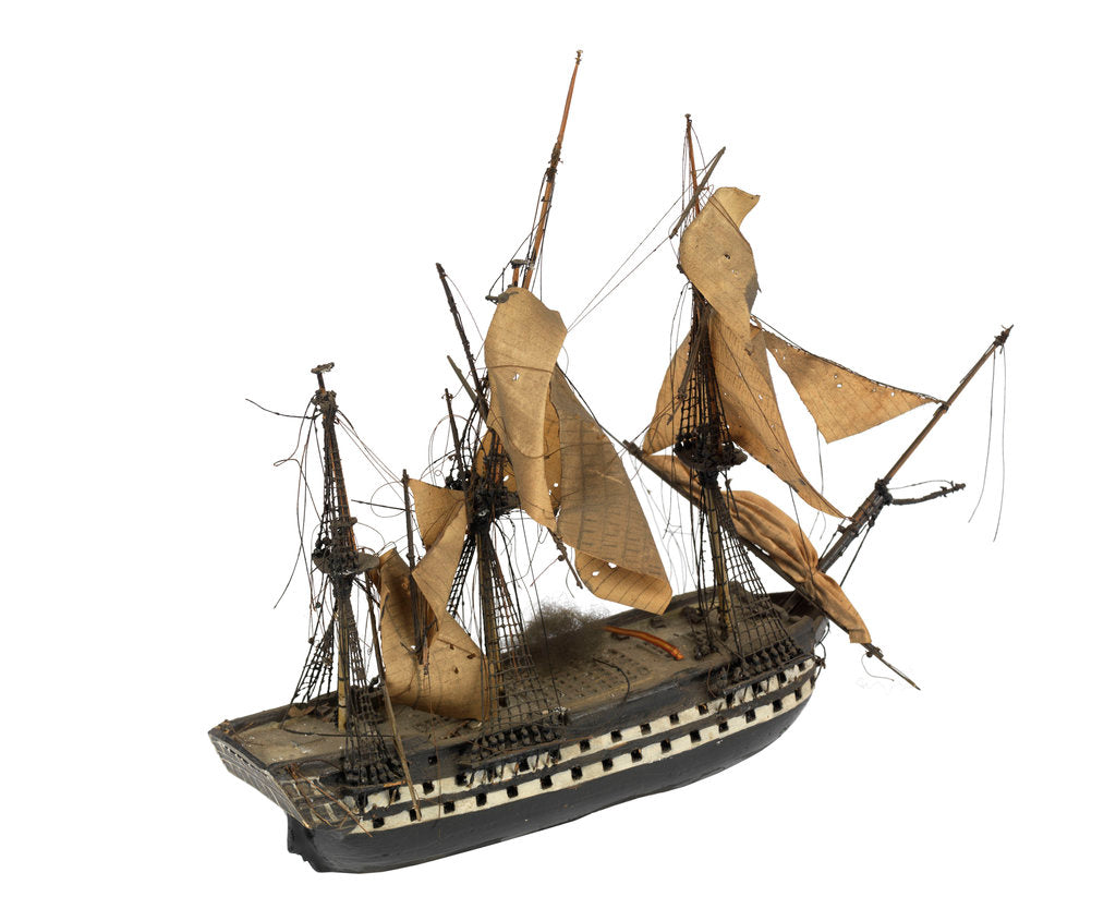 Detail of Warship; 74 guns; 3rd rate by William Haines