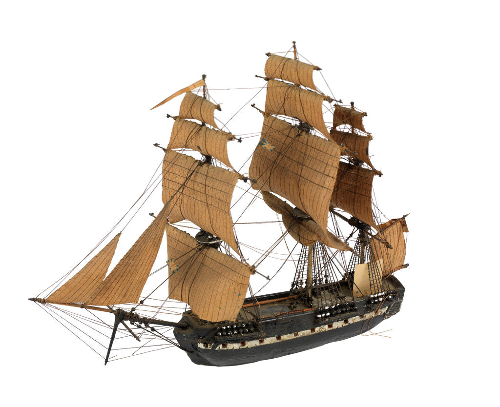 Detail of 'Euryalus'; warship; 36 guns; frigate by William Haines