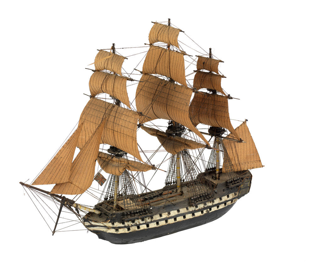 Detail of Warship; 74 guns; 3rd rate by William Haines