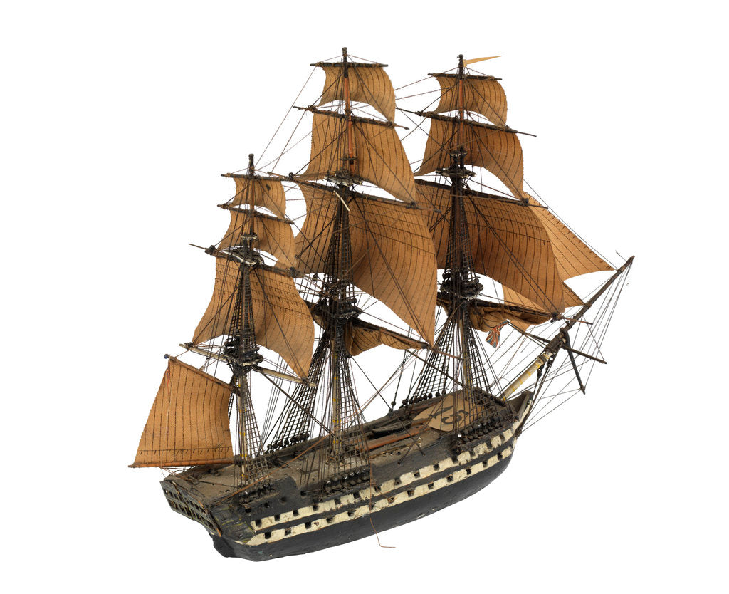 Detail of Warship; 74 guns; 3rd rate by William Haines