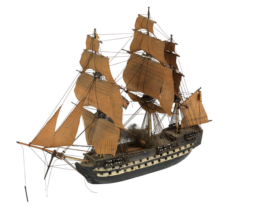 Detail of Warship; 74 guns by William Haines