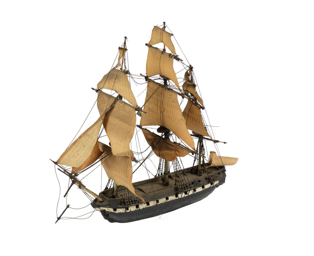 Detail of Warship; frigate by William Haines