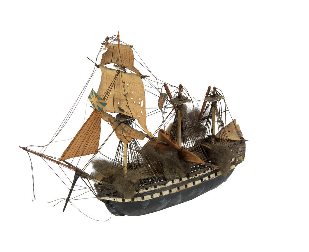 Detail of Warship; 74 guns by William Haines