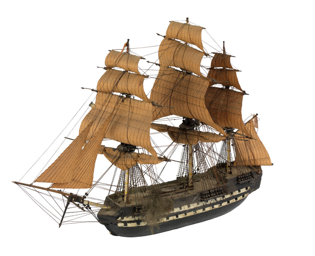 Detail of Warship; 74 guns; 3rd rate by William Haines
