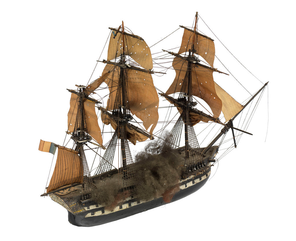 Detail of 'Neptune'; warship; 74 guns by William Haines