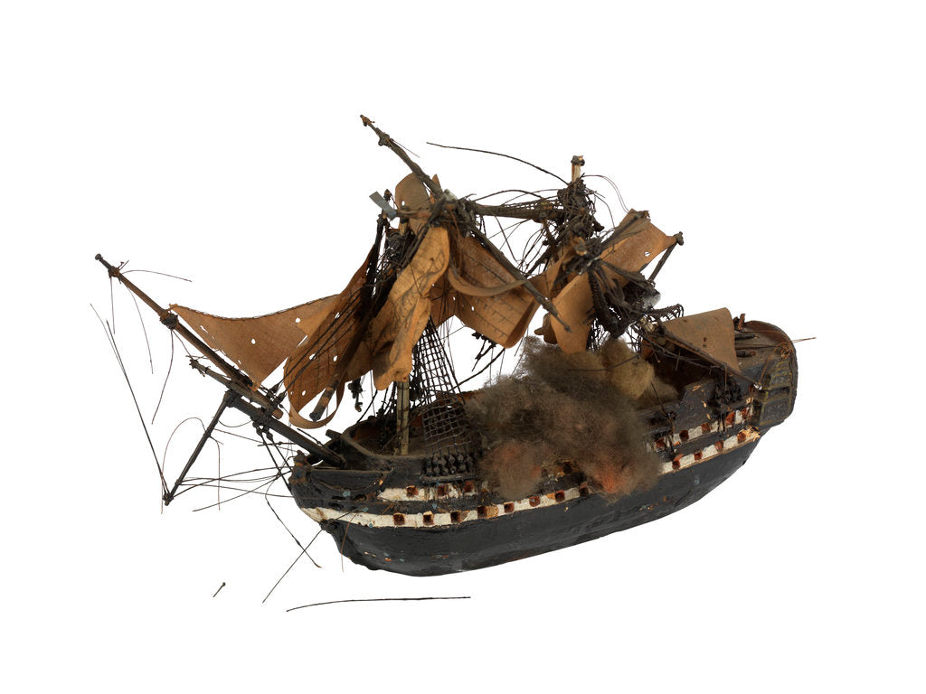 Detail of Warship; 74 guns by William Haines