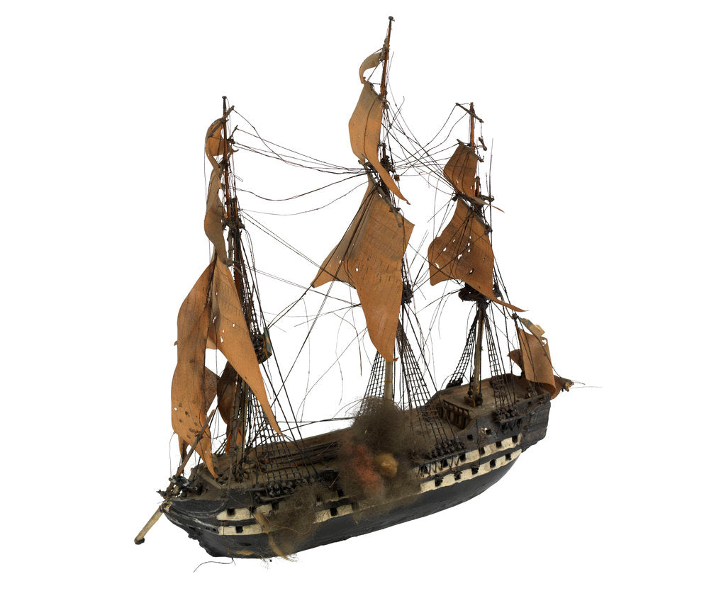 Detail of Warship; 74 guns by William Haines