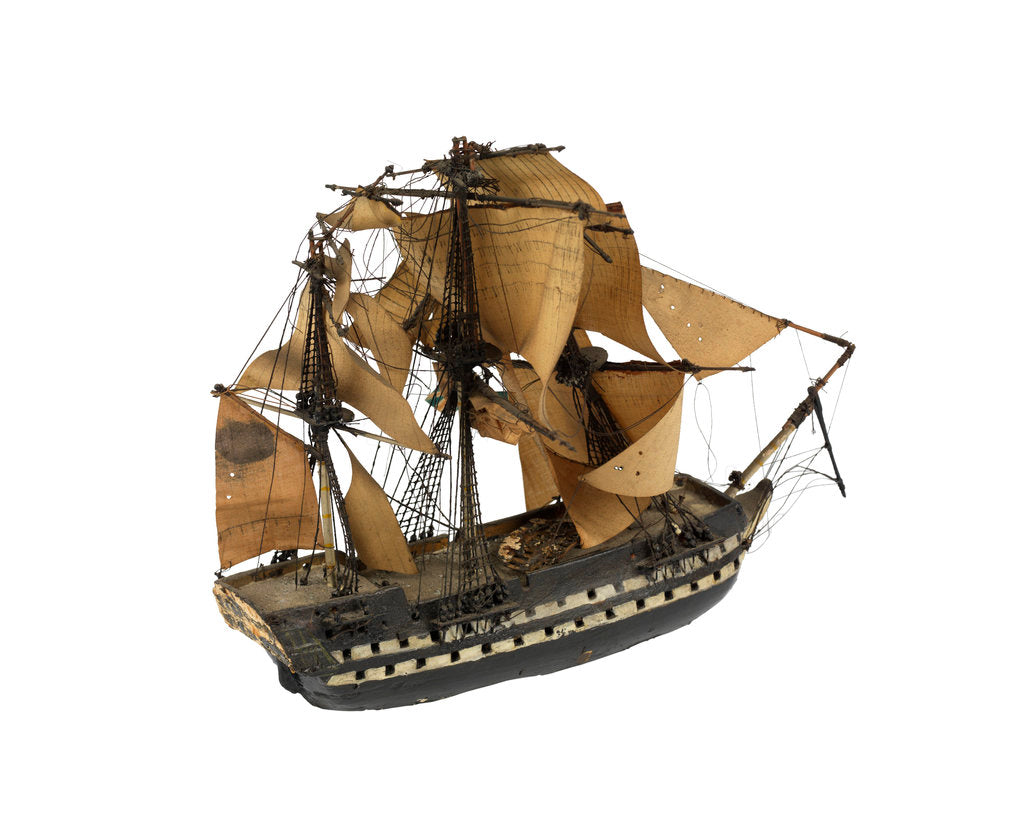 Detail of Warship; 74 guns by William Haines