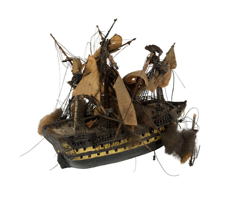 Detail of Warship; 74 guns by William Haines