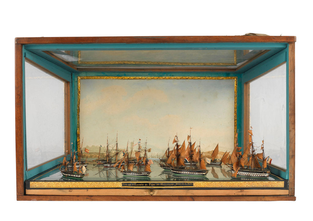 Detail of Model of the entance to the port of Marseille by Unknown