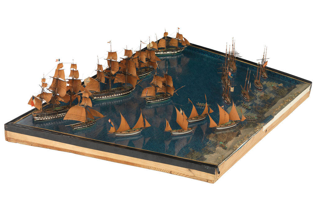 Detail of Model of the entance to the port of Marseille by Unknown