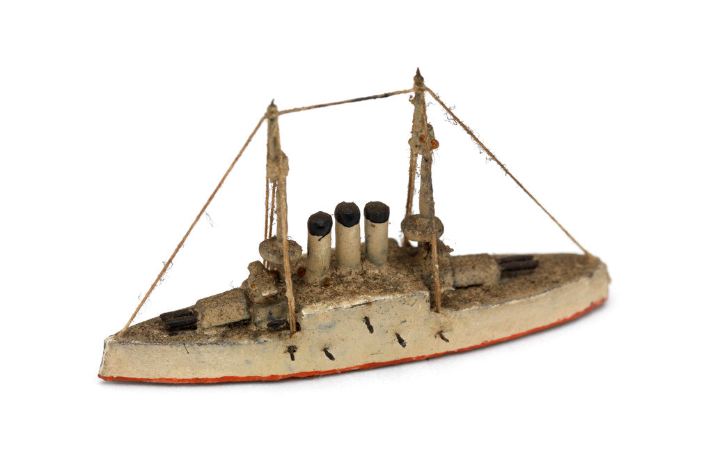 Detail of Instructional waterline recognition model of Japanese battleship HIJMS 'Hatsuse' (1897) by Gerald John Blake