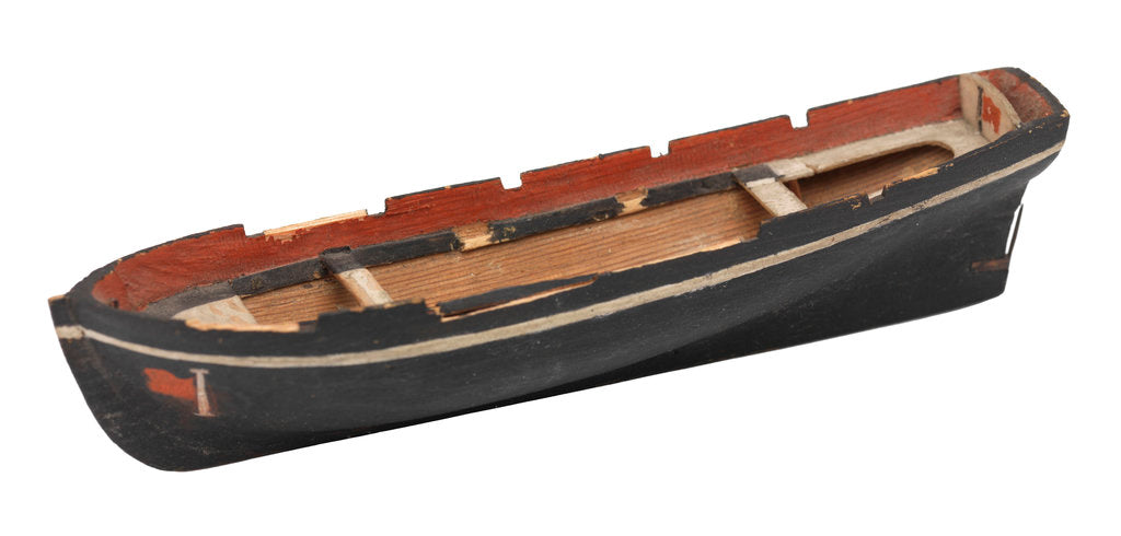 Detail of Unfinished model of a ship's boat by Unknown