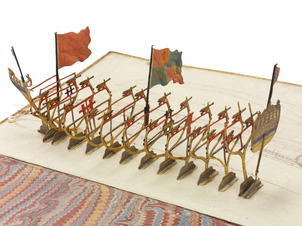 Detail of Folding model and plan of the 'Gurland' (1721) by Unknown