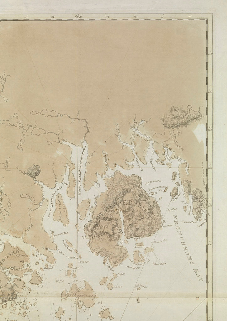Detail of Penobscot Bay (detail) by J.F.W. Des Barres