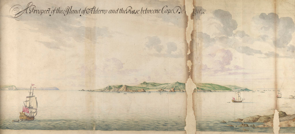 Detail of Prospect of Alderney and the Race by Thomas Phillips